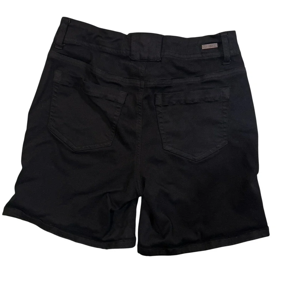 BKE Black Utility Patch Pocket Shorts Womens 26 Cotton Blend Stretch Mid Rise